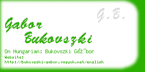 gabor bukovszki business card